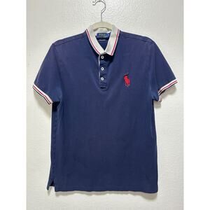 Polo Ralph Lauren Polo Shirt Blue Embroidered Boys Size Medium